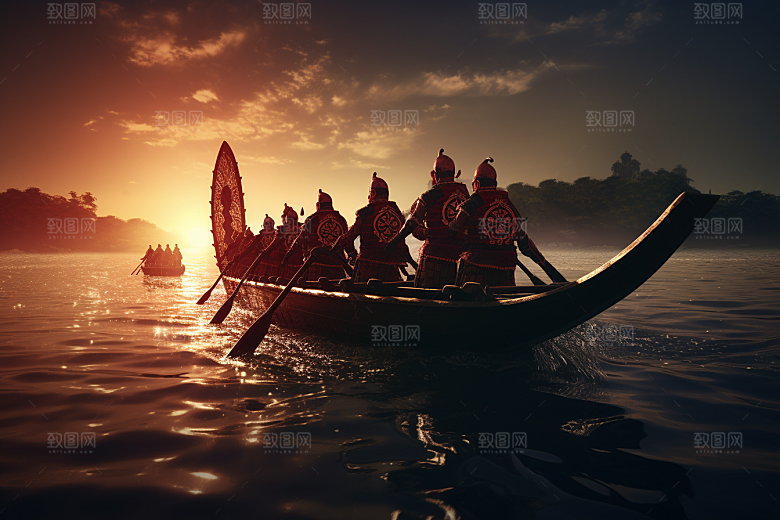 端午划龙舟高清传统文化摄影图