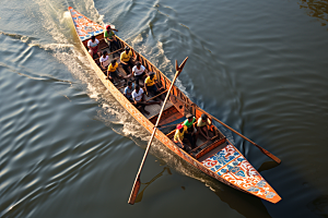 端午划龙舟比赛节日摄影图