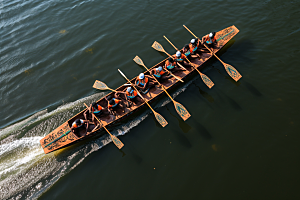 端午划龙舟传统文化节庆摄影图