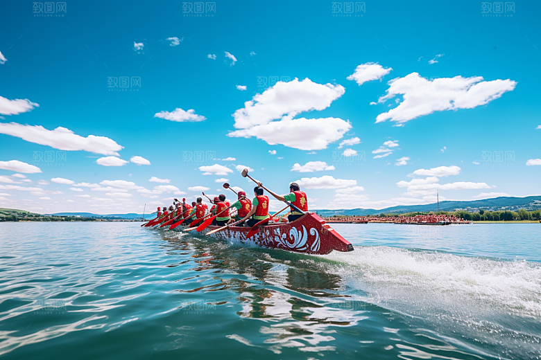 端午划龙舟庆祝高清摄影图