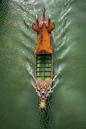 端午划龙舟团体活动水上运动摄影图