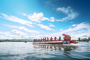 端午划龙舟传统文化比赛摄影图