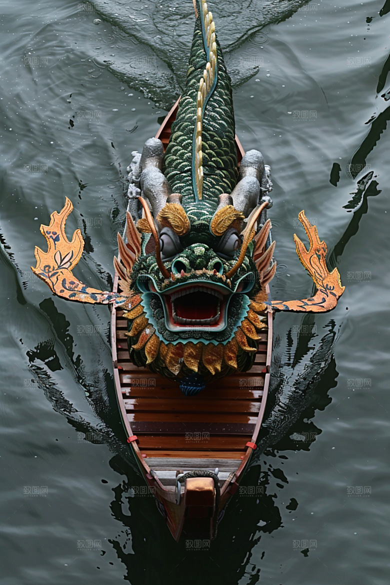 端午划龙舟庆祝选手摄影图