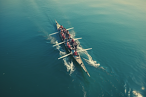 端午划龙舟划船比赛摄影图