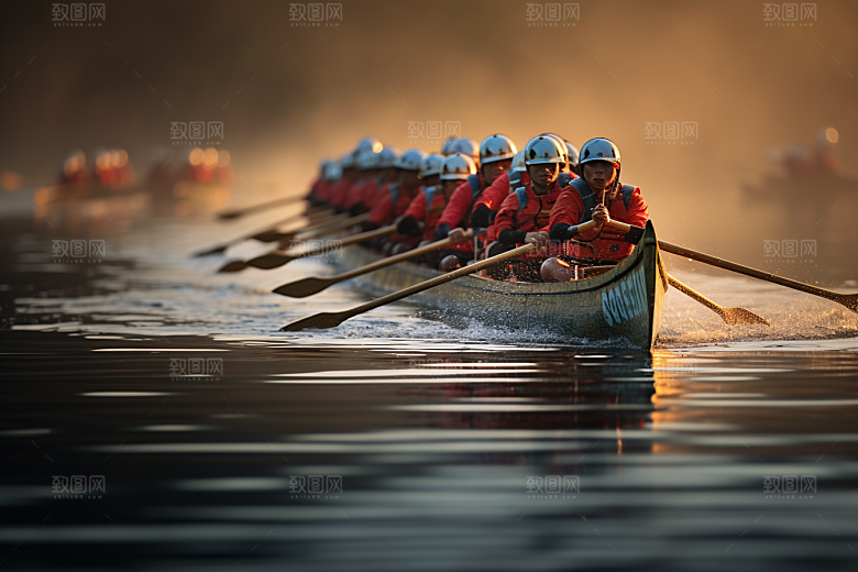 端午划龙舟高清庆祝摄影图