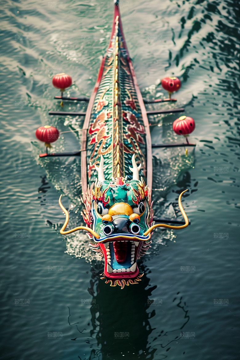 端午划龙舟节庆团体活动摄影图