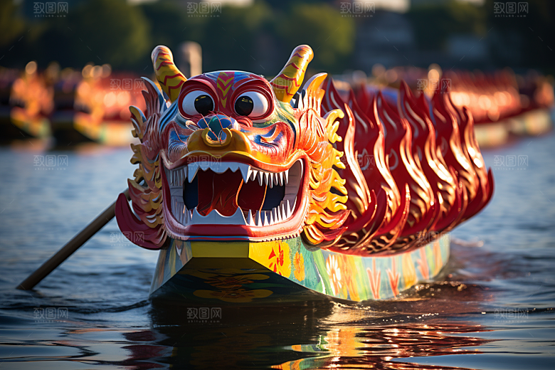端午划龙舟庆祝节日摄影图