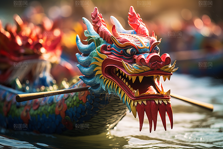 端午划龙舟划船传统文化摄影图