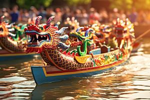 端午划龙舟比赛传统文化摄影图