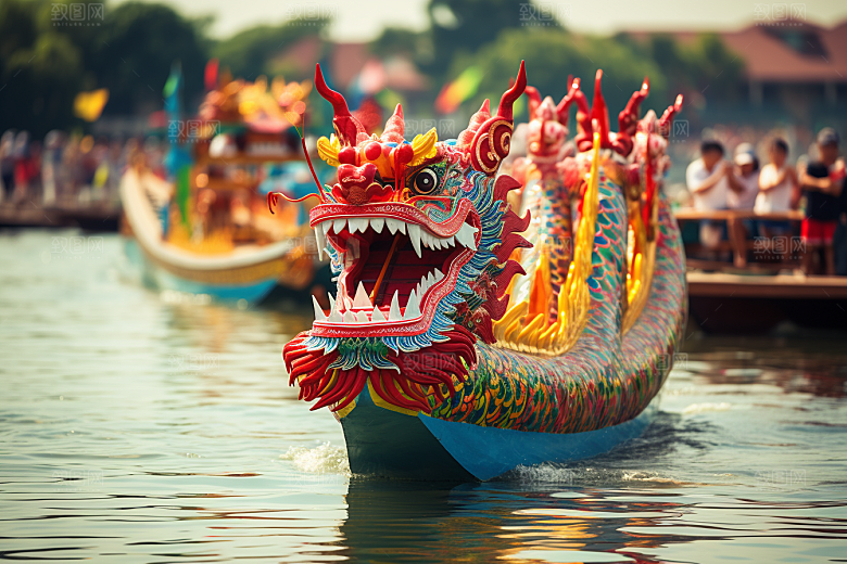 端午划龙舟高清竞技摄影图