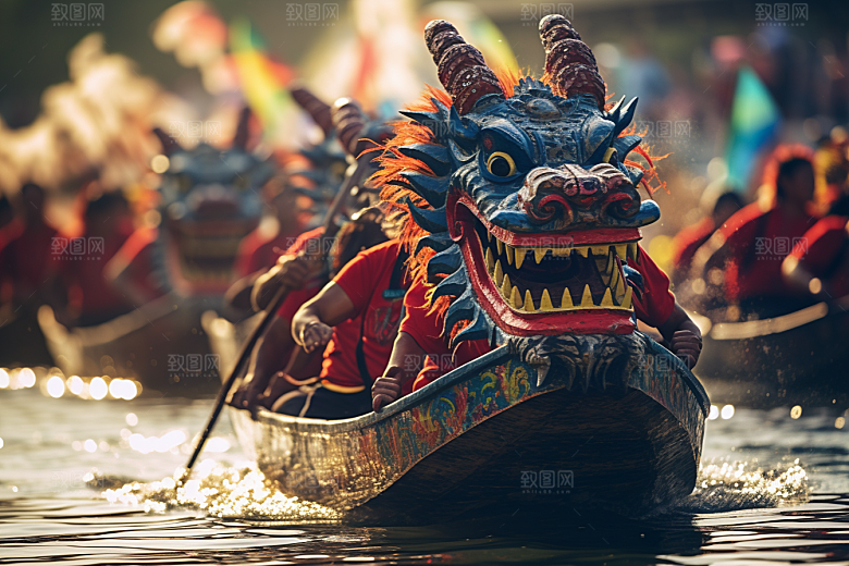 端午划龙舟节庆庆祝摄影图