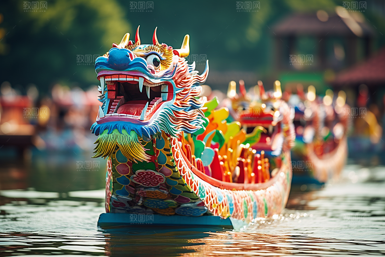 端午划龙舟划船节庆摄影图