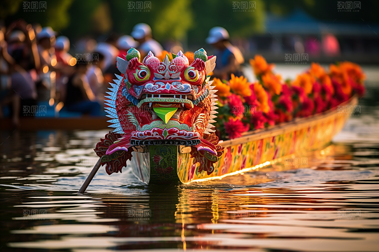 端午划龙舟选手庆祝摄影图