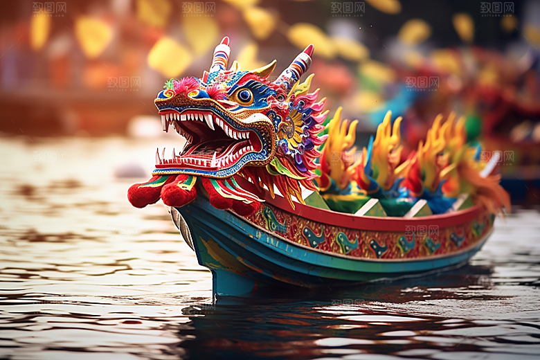 端午划龙舟团体活动划船摄影图