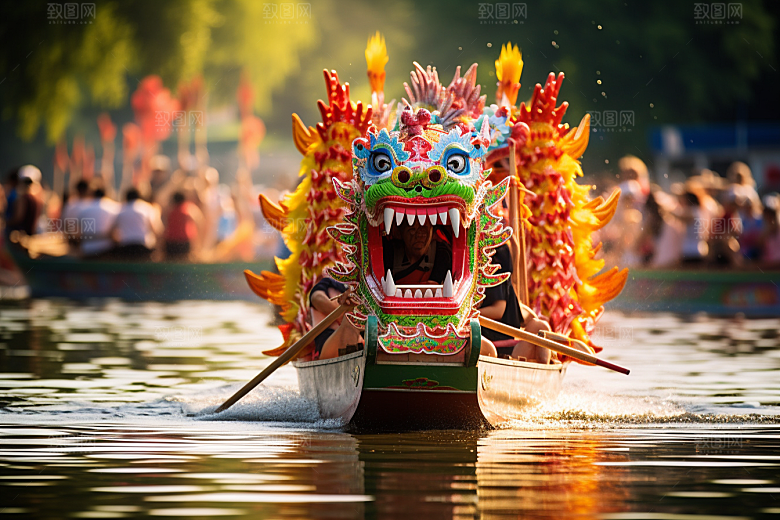 端午划龙舟庆祝高清摄影图