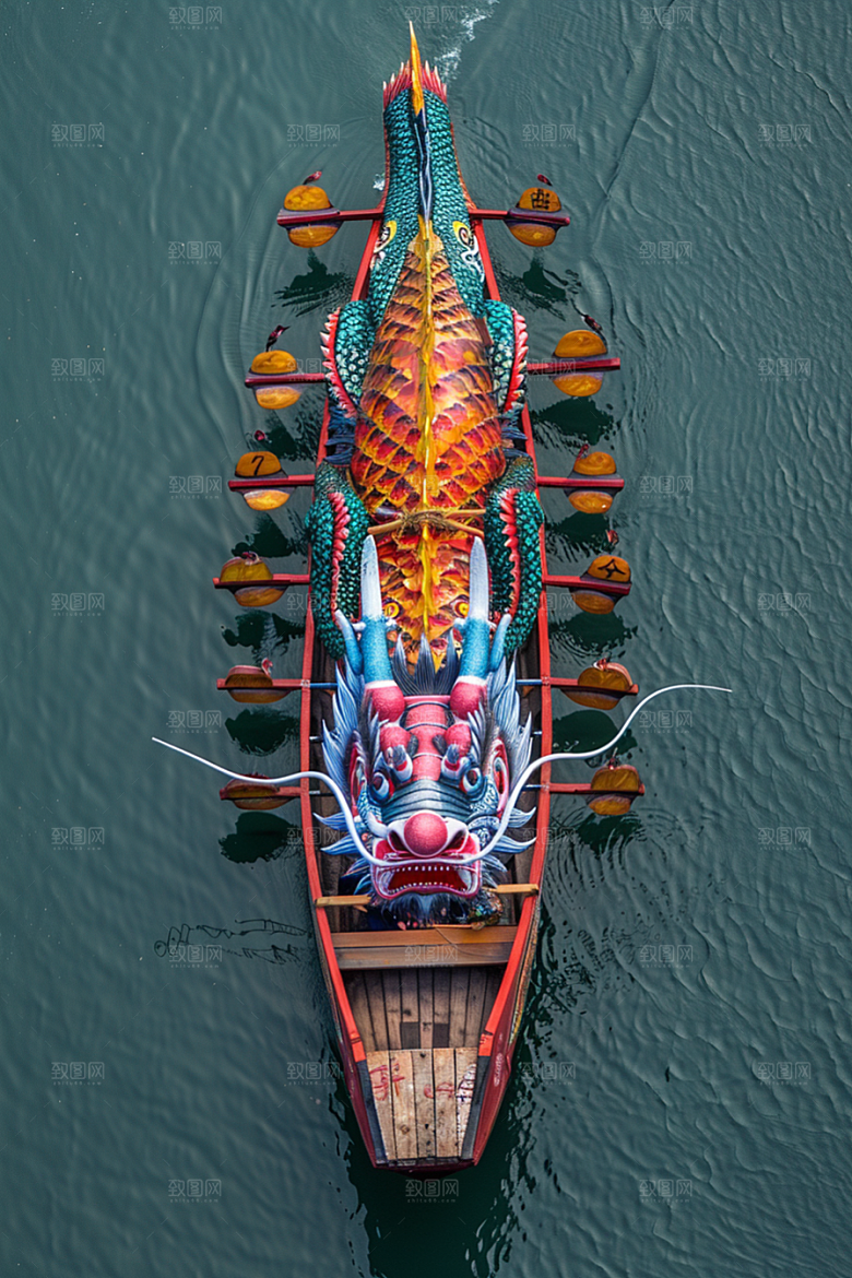 端午划龙舟划船节日摄影图