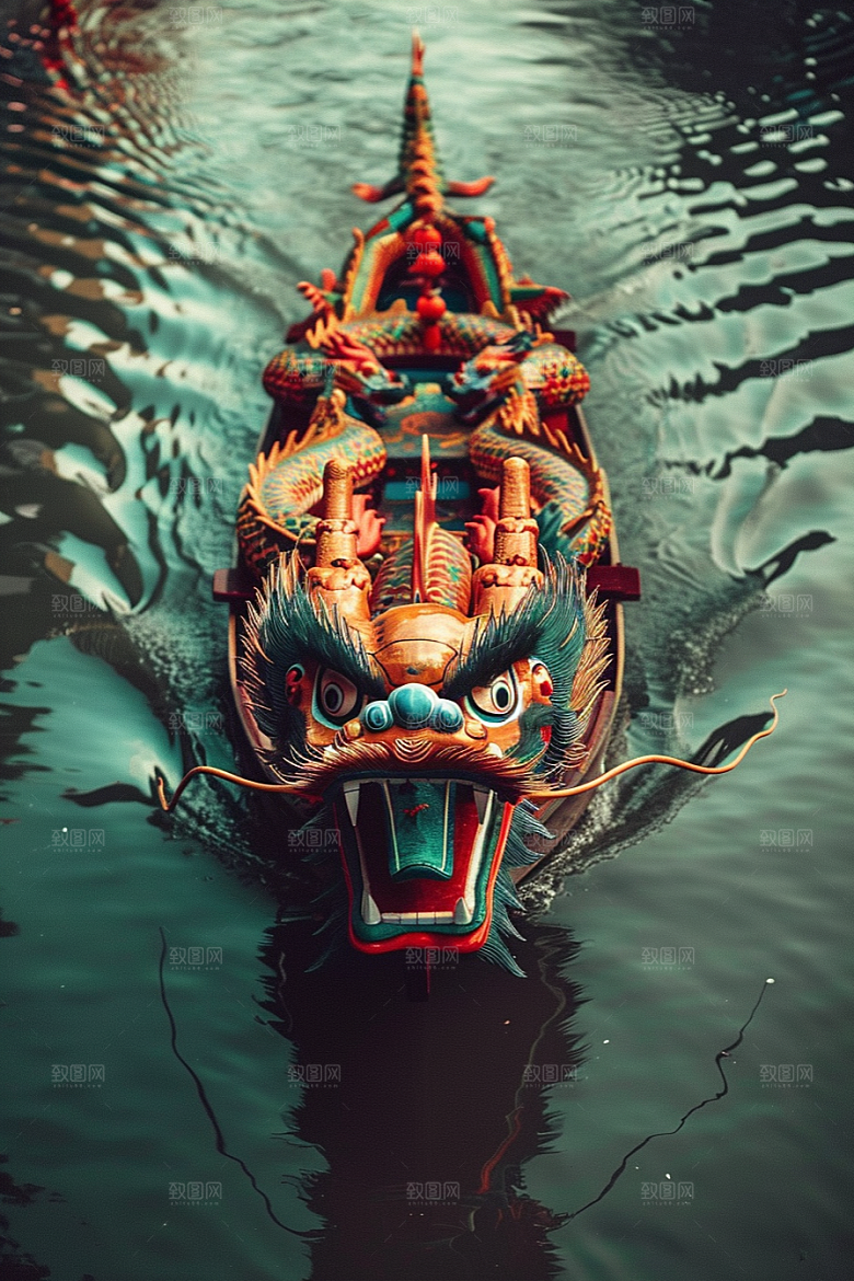 端午划龙舟高清团体活动摄影图