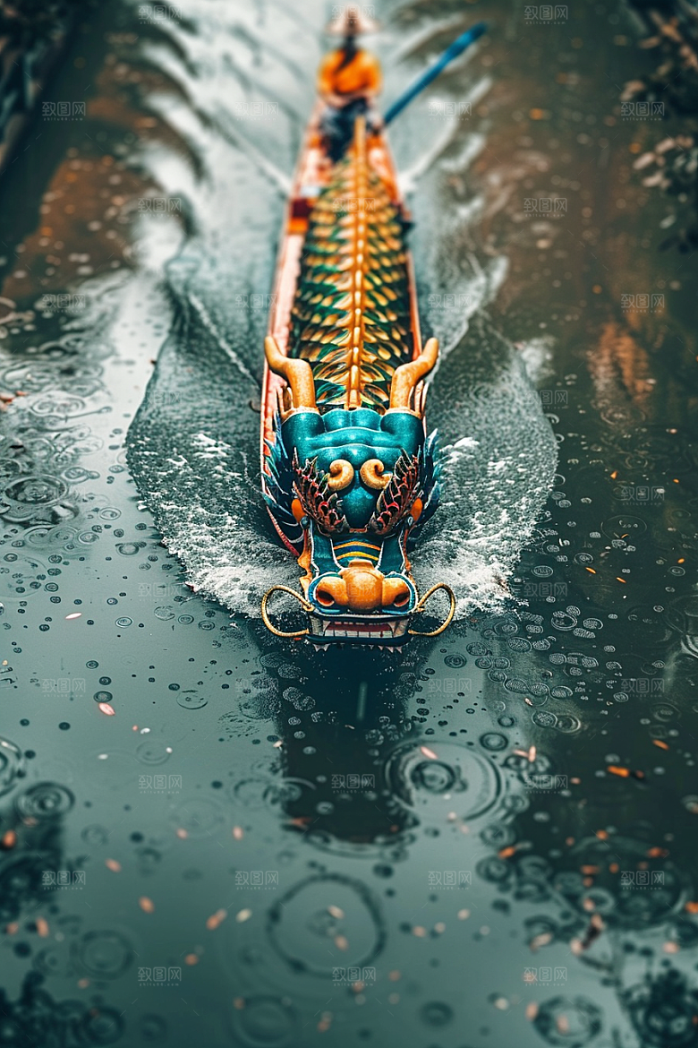 端午划龙舟传统文化选手摄影图