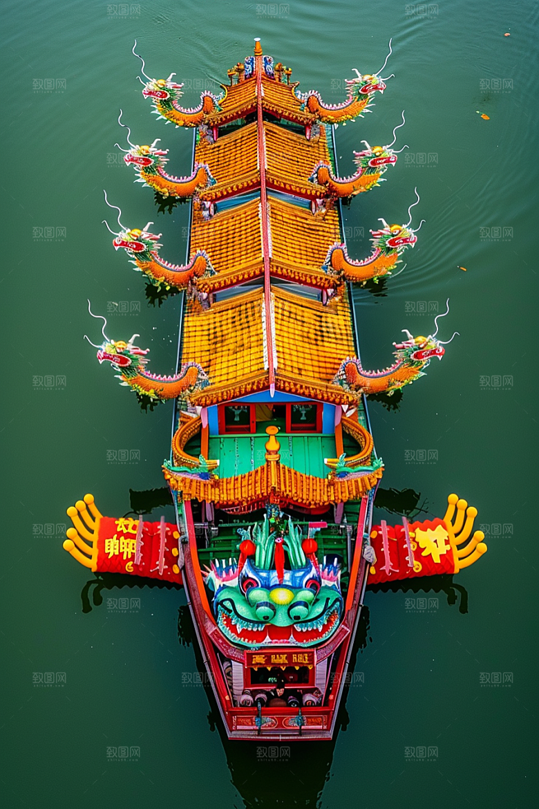 端午划龙舟高清船队摄影图