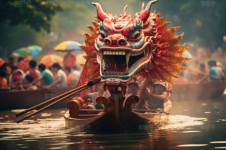 端午划龙舟传统文化庆祝摄影图
