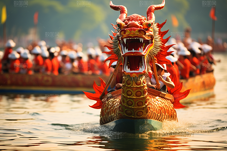 端午划龙舟节日节庆摄影图