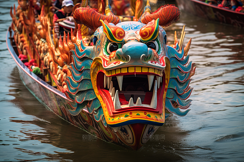 端午划龙舟庆祝选手摄影图