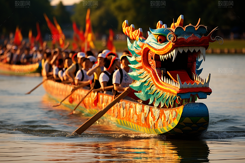 端午划龙舟团体活动庆祝摄影图