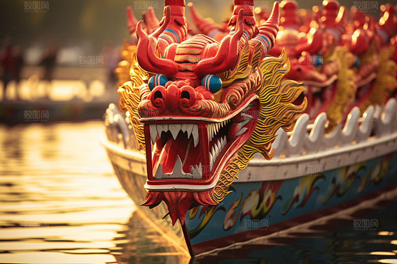端午划龙舟比赛节日摄影图