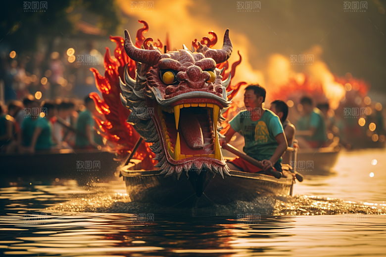 端午划龙舟高清传统文化摄影图