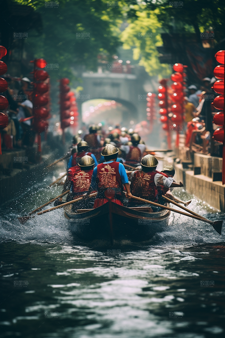 端午划龙舟节庆庆祝摄影图
