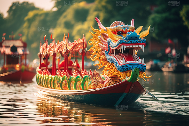 端午划龙舟传统文化划船摄影图