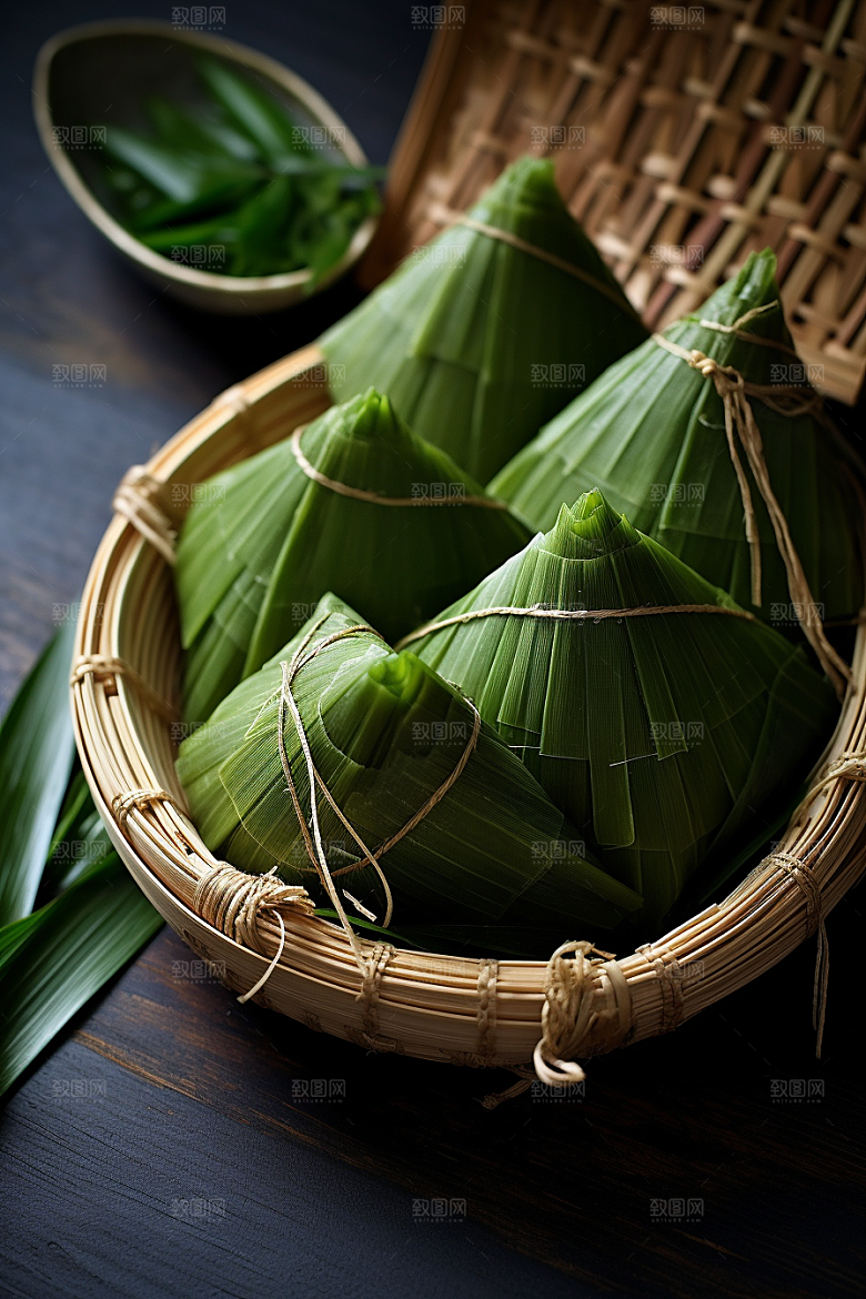 粽子包粽子美味摄影图