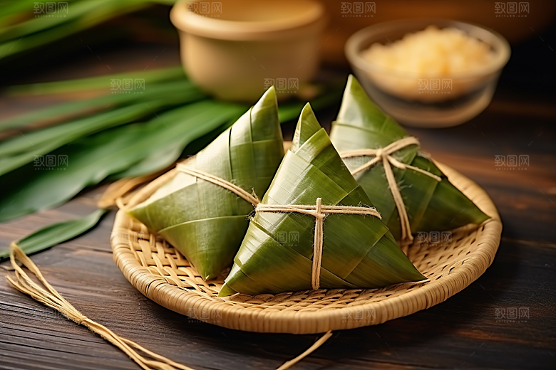 粽子美味传统美食摄影图