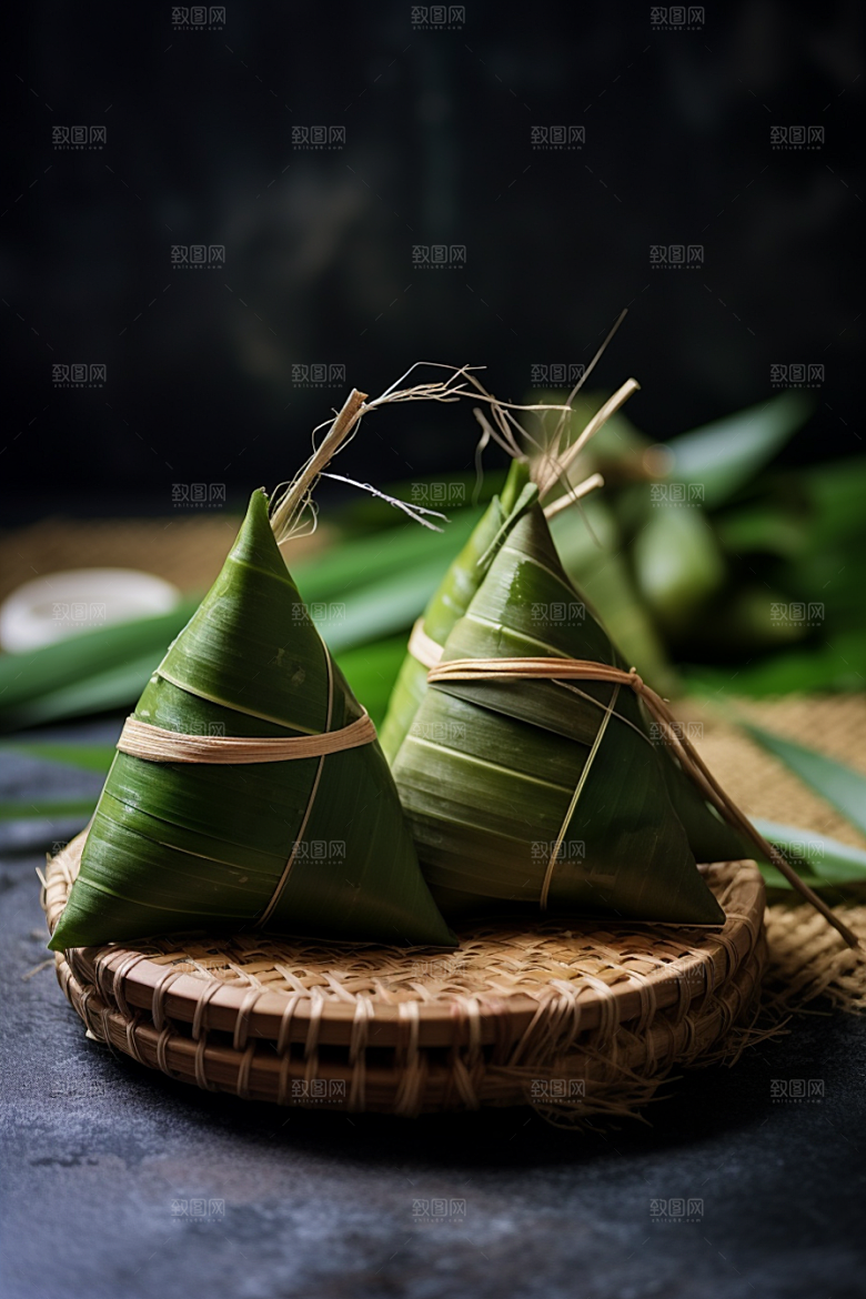 粽子包粽子端午节摄影图