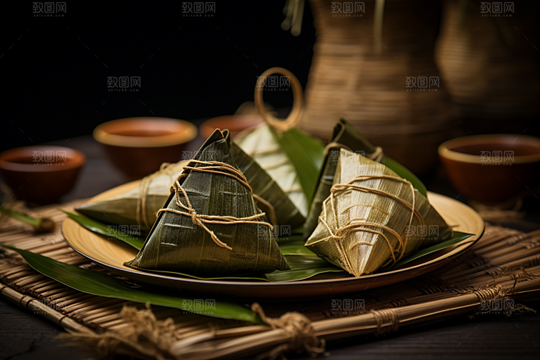 粽子节日节气传统美食摄影图