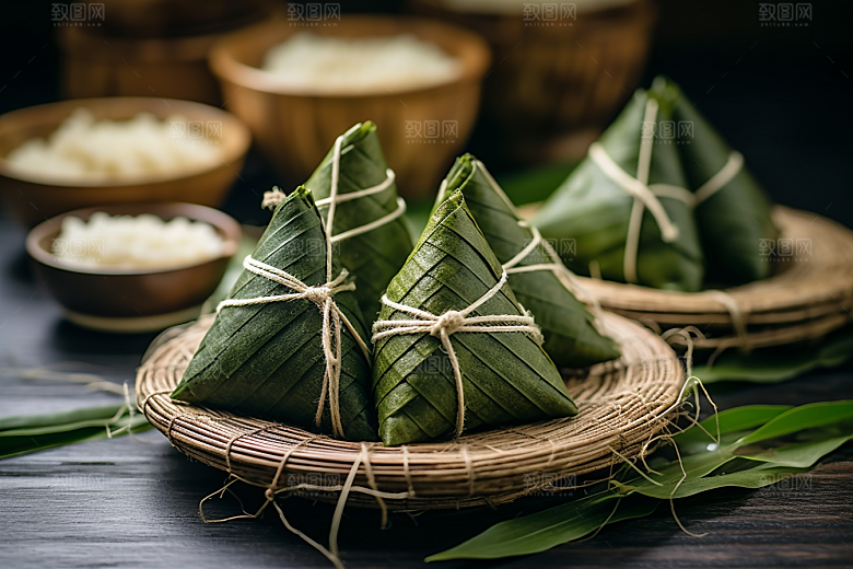粽子美味自然摄影图