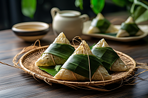 粽子粽叶节日节气摄影图