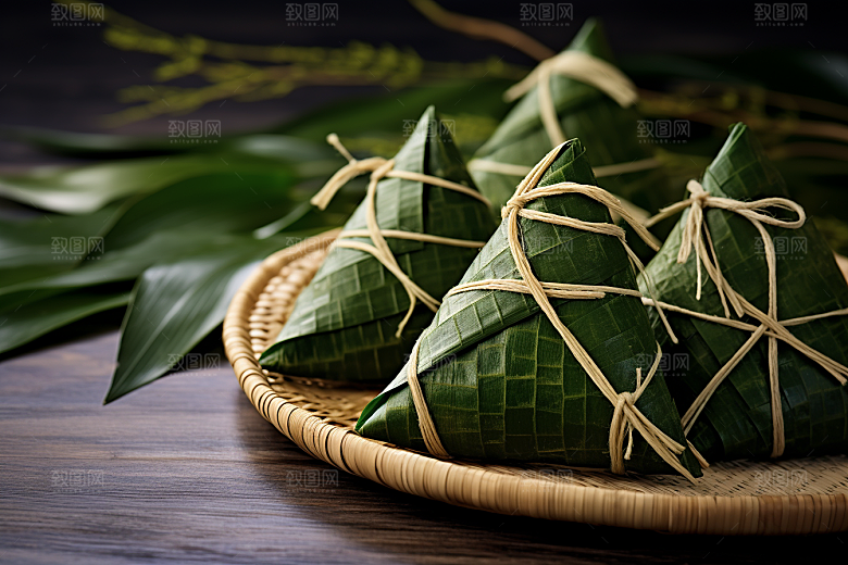 粽子美味小吃摄影图