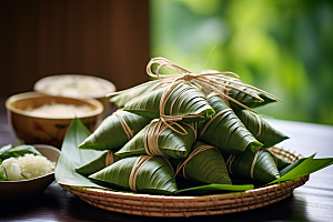 粽子包粽子小吃摄影图