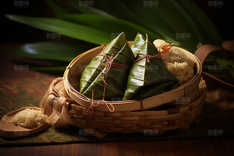 粽子节日节气小吃摄影图