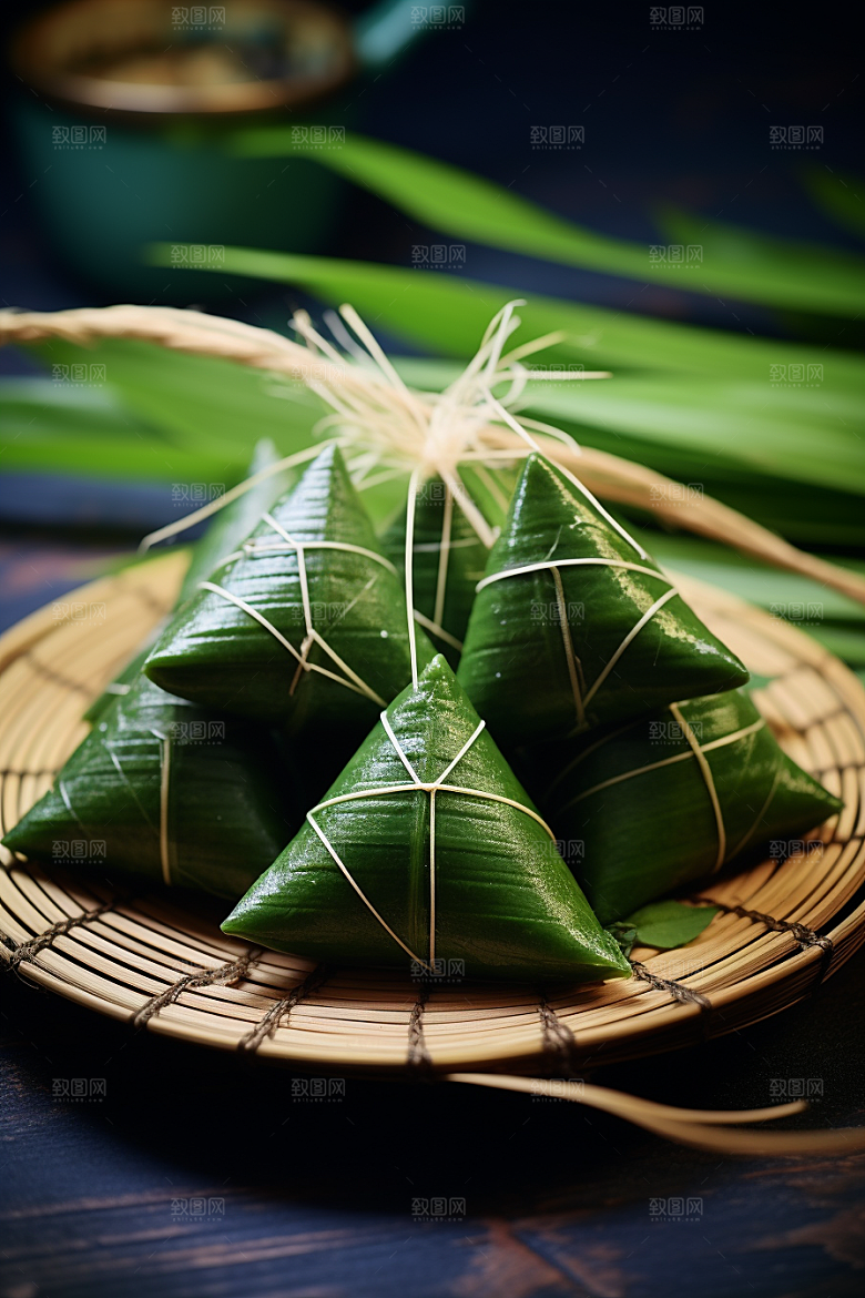 粽子包粽子端午节摄影图