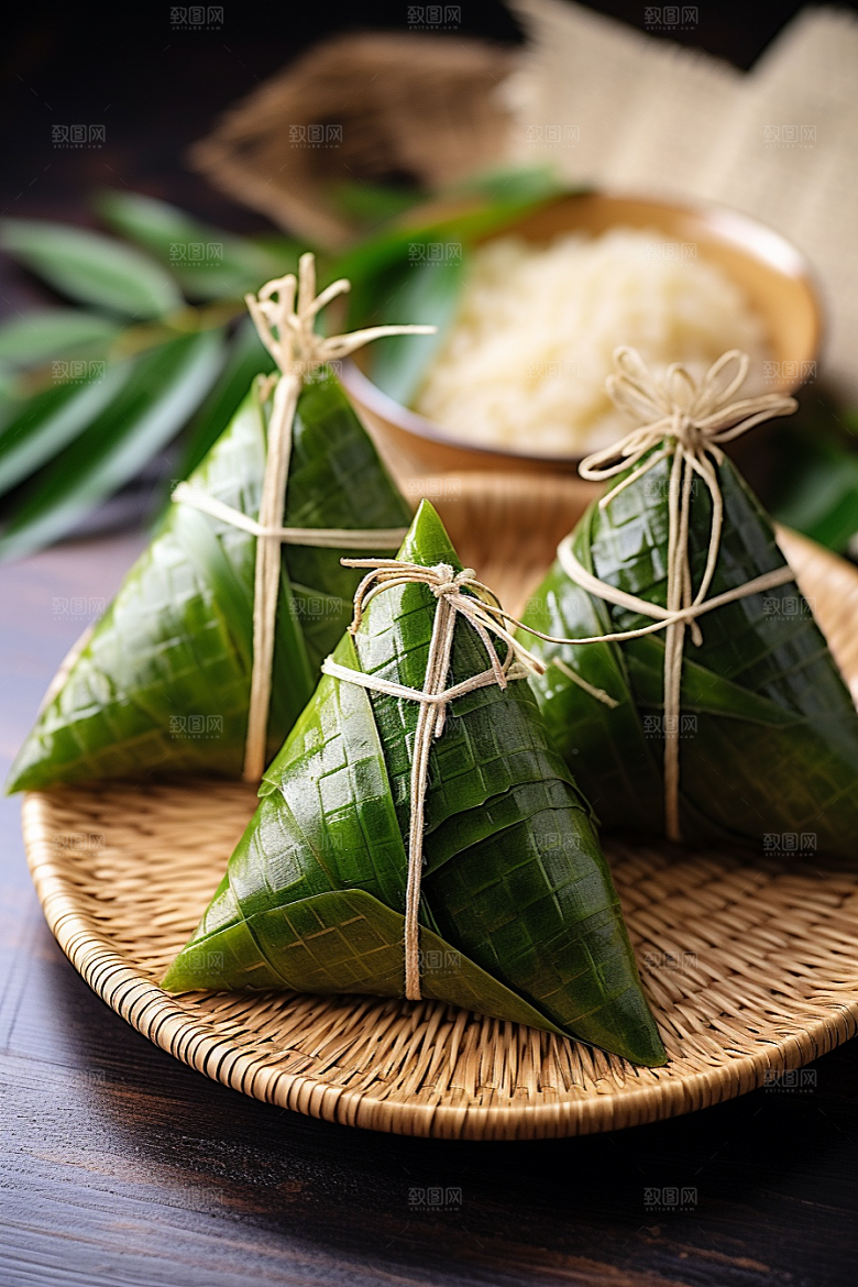 粽子美味自然摄影图