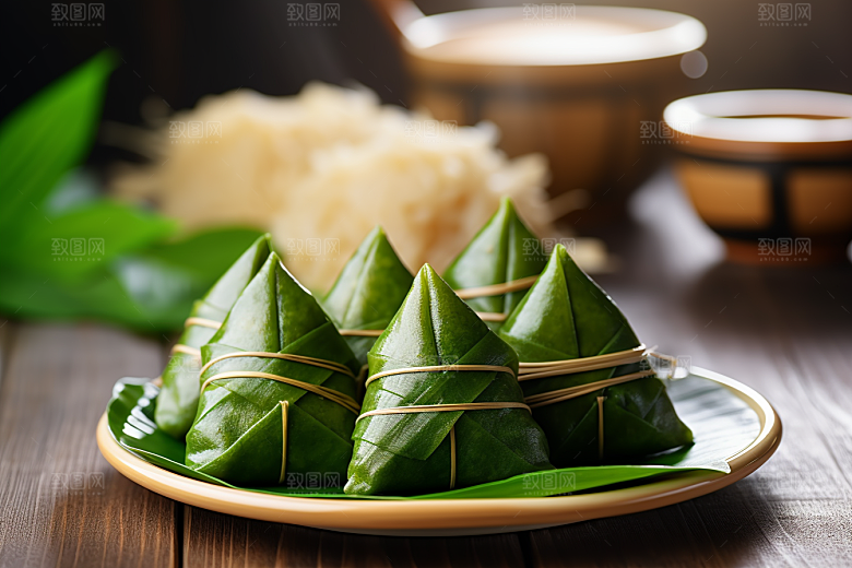 粽子自然包粽子摄影图
