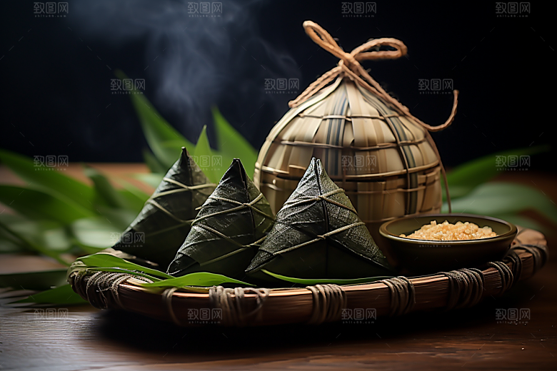 粽子美味传统美食摄影图