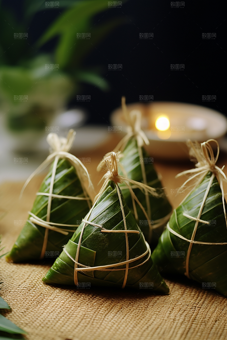 粽子美味小吃摄影图