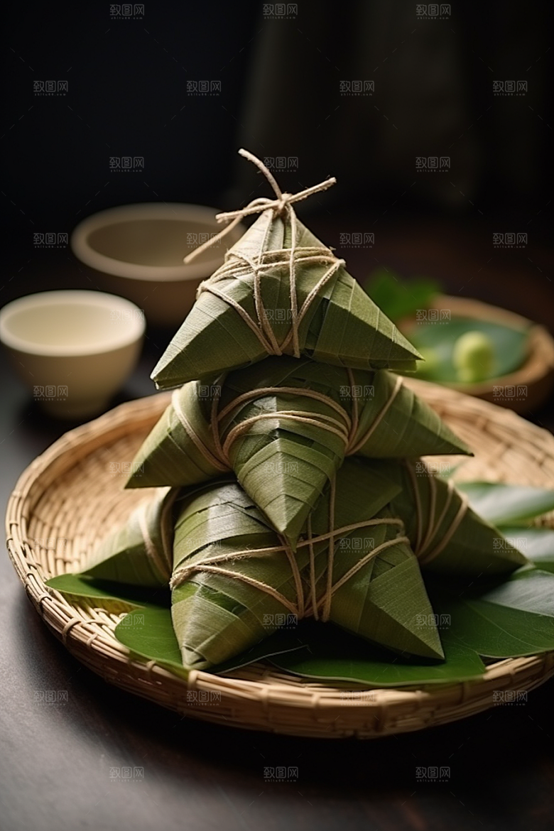 粽子节日节气传统美食摄影图