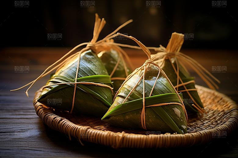 粽子包粽子端午节摄影图