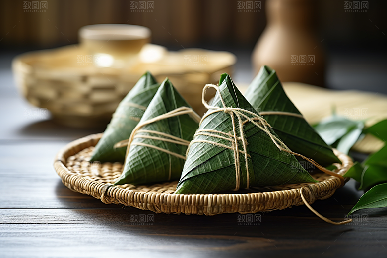 粽子传统美食小吃摄影图