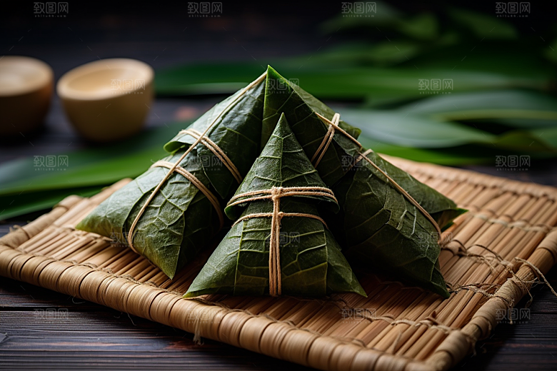 粽子节日节气包粽子摄影图
