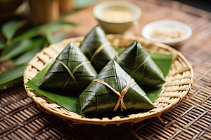 粽子粽叶节日节气摄影图